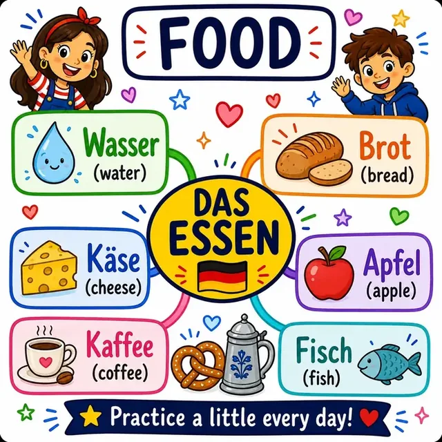 Food vocabulary mind map