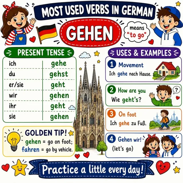 Verb GEHEN mind map
