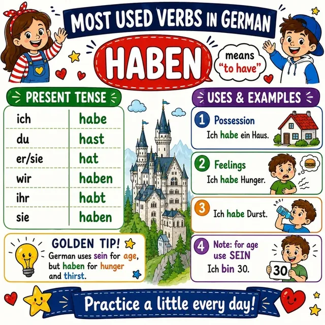 Verb HABEN mind map