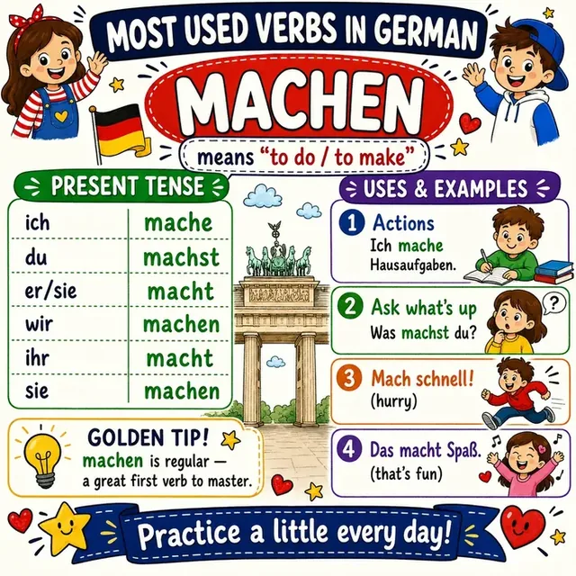 Verb MACHEN mind map