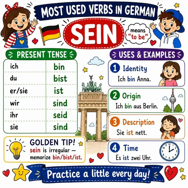 Verb SEIN mind map
